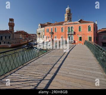 Ponte Longo, campo Stefano, San Pietro Martire, Murano, Venezia, Italia Foto Stock