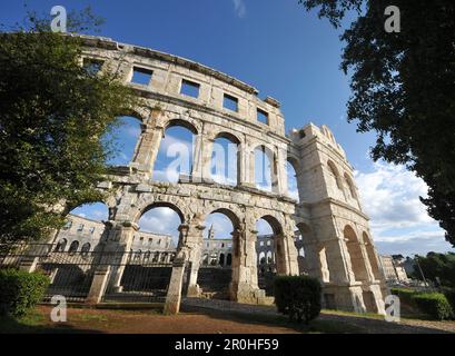 Arena romana, Anfiteatro romano di Pola, Istria, Croazia Foto Stock