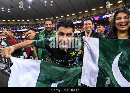 Sydney, Australia, 3 novembre 2022. Tifosi del Pakistan durante l'ICC Men's World Cup T20 Cricket Match tra Pakistan e Sud Africa al Sydney Cricket Ground il 03 novembre 2022 a Sydney, Australia. Credit: Steven Markham/Speed Media/Alamy Live News Foto Stock