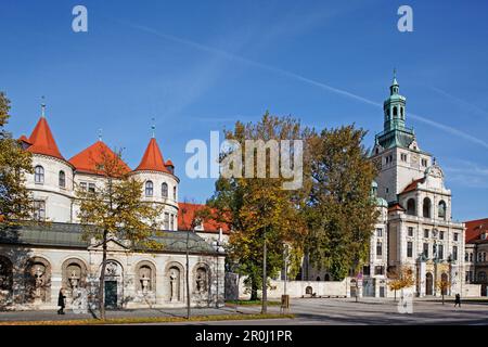 Museo Nazionale Bavarese, Prinzregentenstrasse, Lehel, Monaco, Baviera alta, Baviera, Germania Foto Stock