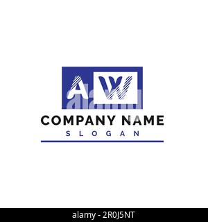 Design con logo AW. Immagine vettoriale dell'icona del logo della lettera AW - vettore Illustrazione Vettoriale
