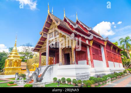 Tempio buddista di Wat Phra Sing, a Chiang mai, Thailandia. Foto Stock