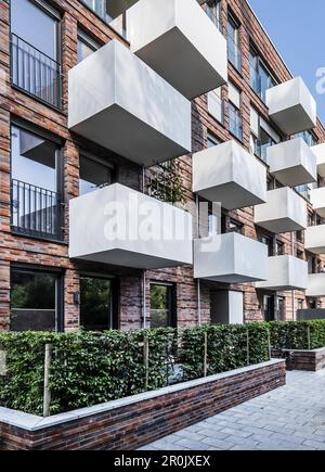 Case moderne ad Amburgo Harburg, Germania settentrionale, Germania Foto Stock