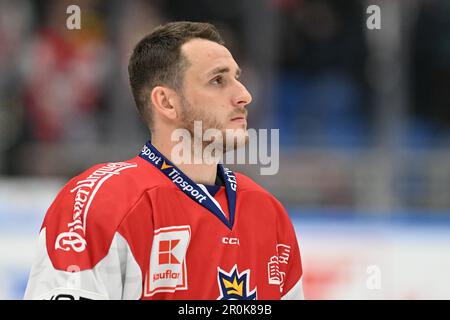 Ondrej Beranek (CZE) è visto durante l'Euro Hockey Tour, partita Repubblica Ceca vs Svizzera, il 7 maggio 2023, a Brno, Repubblica Ceca. (Foto CTK/Vac Foto Stock