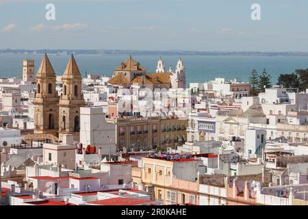 San Antonio, chiesa e Parroquia de Nuestra Senora del Carmen, chiesa, Cadice, Costa de la Luz, Oceano Atlantico, Cadice, Andalusia, Spagna, Europa Foto Stock