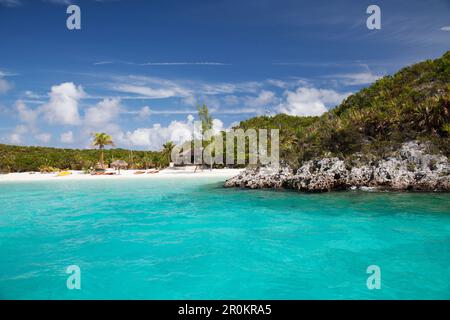 EXUMA, Bahamas. Johnny Depp isola privata. Foto Stock