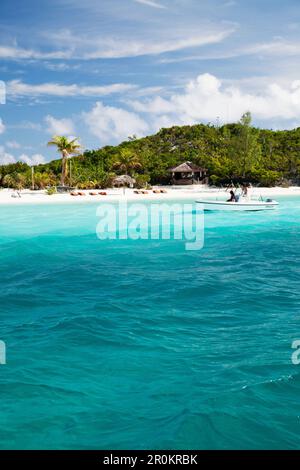 EXUMA, Bahamas. Johnny Depp isola privata. Foto Stock