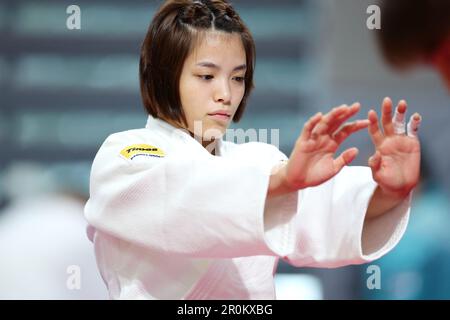 Uta Abe (JPN), 8 MAGGIO 2023 -Judo : World Judo Championships Doha 2023 warm up prima del concorso ad Ali Bin Hamad al Attiyah Arena, Doha, Qatar. (Foto di Naoki Nishimura/AFLO SPORT) Foto Stock