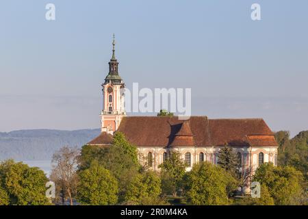 Monastero Birnau sul lago di Costanza, Uhldingen-Mühlhofen, Baden, Baden-Wuerttemberg, Germania meridionale, Germania, Europa centrale, Europa Foto Stock