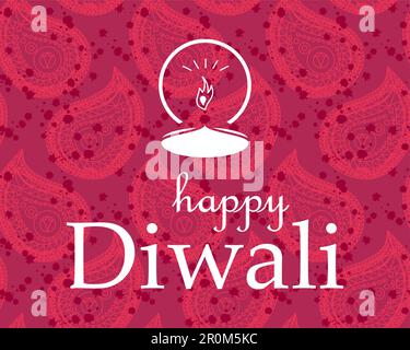 Brillante elegante colorato Happy Diwali Celebration Banner con fuoco. Vettore Illustrazione Vettoriale