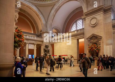Great Hall of Metropolitan Museum of Art a New York City, USA Foto Stock
