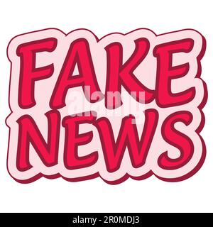 fake news sticker retro speech balloon, fake news label, pop art Illustrazione Vettoriale