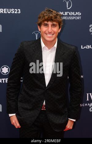Parigi, Francia. 08th maggio, 2023. Leonardo Fioravanti arriva ai Laureus World Sport Awards 2023 al Cour Vendome il 08 maggio 2023 a Parigi. Foto di Laurent ZabulonABACAPRESS.COM Credit: Abaca Press/Alamy Live News Foto Stock