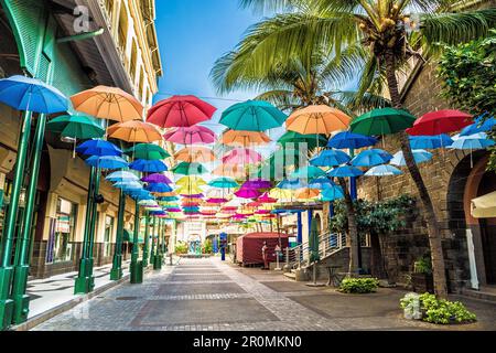 Le Caudan Waterfront Shopping Mile a Port Louis Mauritius Foto Stock