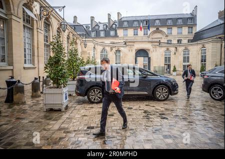 Parigi, Francia. 09th maggio, 2023. Olivier Veran arriva per il 7th Comitato Interministeriale per la trasformazione pubblica, a Parigi, il 9 maggio 2023.Photo by Eliot Blondet/ABACAPRESS.COM Credit: Abaca Press/Alamy Live News Foto Stock