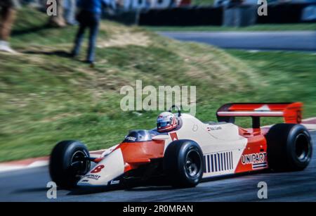 Niki Lauda - McLaren MP4B - Gran Premio di Gran Bretagna 1982 - Brands Hatch, Inghilterra Foto Stock