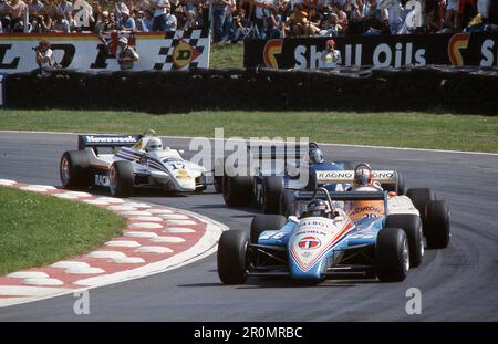 Jacques Laffite - Ligier js19 Talbot/matra- Gran Premio di Gran Bretagna 1982 - Brands Hatch, Inghilterra Foto Stock