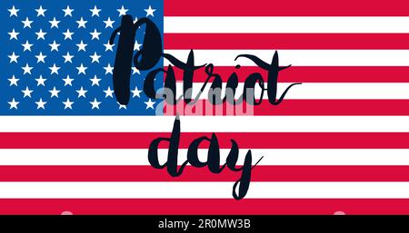 Banner Patriot Day. 11th settembre. Non dimenticheremo mai. Torre gemella. Vettore Illustrazione Vettoriale