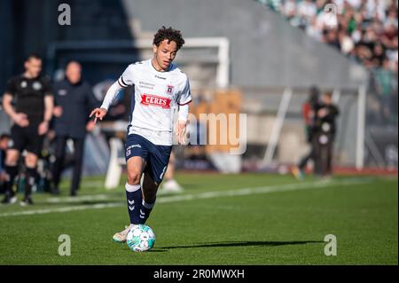 Aarhus, Danimarca. 07th maggio 2023. Mikael Anderson (8) dell'AGF visto durante la partita Superliga del 3F tra Aarhus GF e Viborg FF al Ceres Park di Aarhus. (Photo credit: Gonzales Photo - Morten Kjaer). Foto Stock