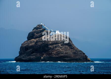 Capo Verde, Isola Sao Vincente, Mindelo, fortezza di fronte al porto Foto Stock