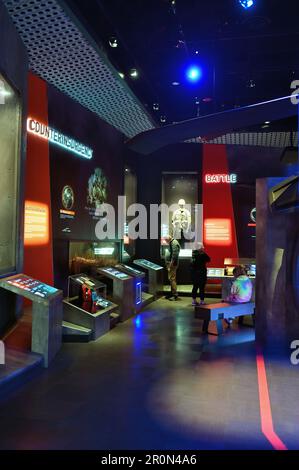 Wheaton, Illinois, Stati Uniti. Mostre all'interno del Museo della prima Divisione a Cantigny Park. Foto Stock