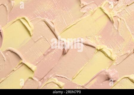 Bei tratti di coloratissime pitture ad olio come sfondo, primo piano Foto Stock