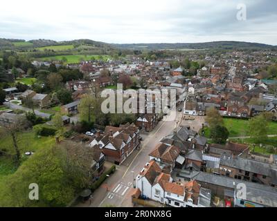 Aldbury Village in Hertfordshire vista aerea drone Foto Stock