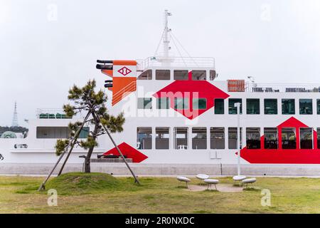 Porto di Miyanoura a Naoshima/Giappone Foto Stock