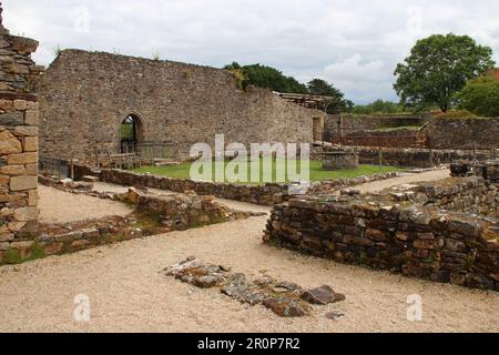 ex abbazia di saint-guénolé a landévennec in bretagna (francia) Foto Stock