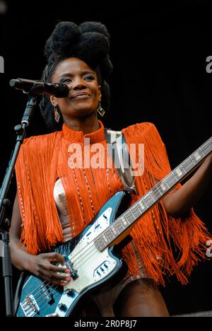 Shingai Shoniwa - Noisettes, V2009, Hylands Park, Chelmsford, Essex, Regno Unito - 22 agosto 2009 Foto Stock