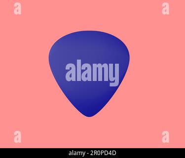 3d rendering di chitarre, nib, icona musicale Foto Stock