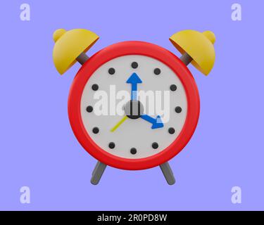 Rappresentazione 3D dell'icona dell'orologio del tavolo Foto Stock