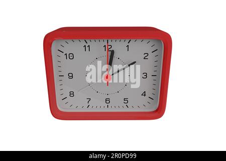 3D rendering quadrato orologio da tavolo sveglia Foto Stock