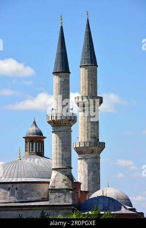 Vecchia moschea, Grande moschea, Eski Camii, Ulucami, moschea ottomana dei primi anni del 15th, Edirne, Turchia Foto Stock