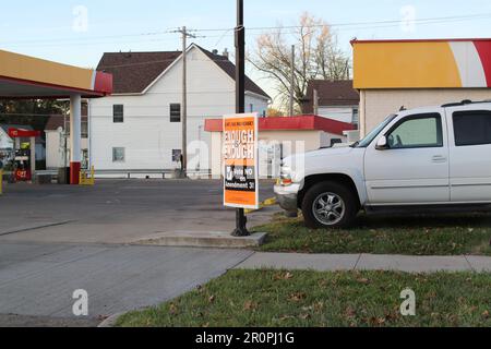 MISSOURI, USA - NOVEMBRE 9. 2016 segnaletica stradale - basta - votare no sull'emendamento n. 3 Foto Stock