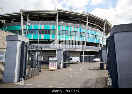Windsor Park, stadio nazionale di calcio dell'Irlanda del Nord e sede del Linfield FC Belfast, Irlanda del Nord, regno unito Foto Stock