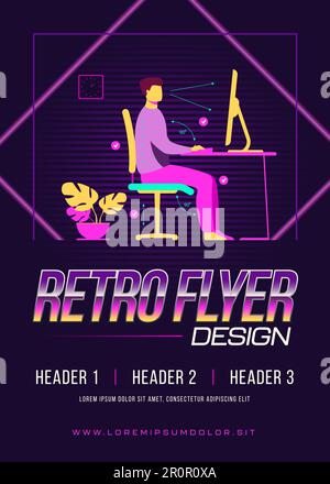 Istruzioni per la posa corretta durante il lavoro d'ufficio Illustrazione Vettoriale