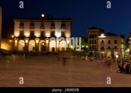 Caceres, Piazza principale, Città Vecchia, Plaza Mayor, Patrimonio dell'Umanità dell'UNESCO, Estremadura, Spagna Foto Stock