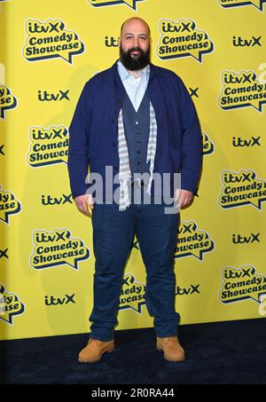 Londra, Regno Unito. 09th maggio, 2023. Londra, Regno Unito. 9th maggio 2023. Youssef Kerkour arriva alla fotocellula per il lancio della prossima stagione comica ITVX, Londra. Credit: Doug Peters/Alamy Live News Foto Stock