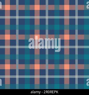 Motivo vettoriale senza giunture multicolore in tartan. Tessuto in flanella. Sfondo tessile a scacchi Illustrazione Vettoriale