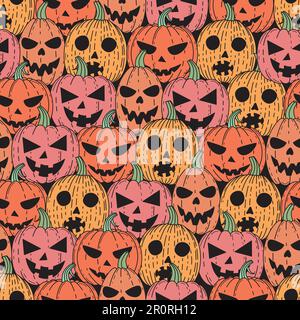 Zucche colorate per Halloween Illustrazione Vettoriale