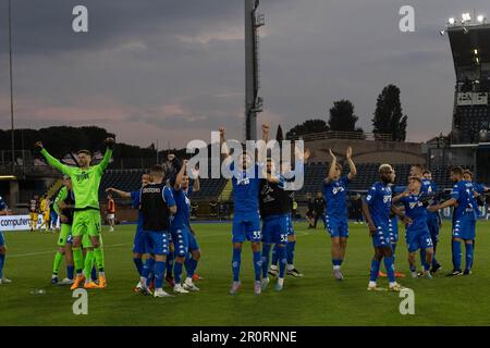 Empoli, Italia. 08th maggio, 2023. Squadra di Empoli durante l'Empoli FC vs US Salernitana, calcio italiano Serie A match in Empoli, Italy, May 08 2023 Credit: Independent Photo Agency/Alamy Live News Foto Stock