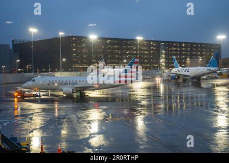 Nuovo terminal B presso l'aeroporto di Laguardia a Queens New York City Foto Stock