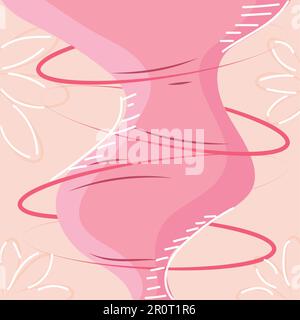 Sfondo dell'illustrazione disegnato a mano con un vettore a forma di vortice Illustrazione Vettoriale