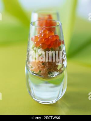 Verrine di tartares Foto Stock