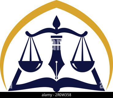 uno splendido e moderno logo design avvocato Illustrazione Vettoriale