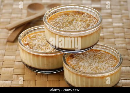 Flan di cocco thailandese Foto Stock