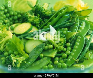 Cuocere verdure verdi Foto Stock