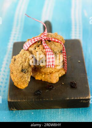 Biscotti di quinoa e uva passa Foto Stock