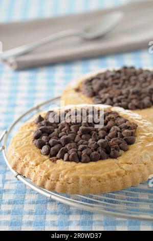 Biscotti al pane tostato e patatine al cioccolato Foto Stock